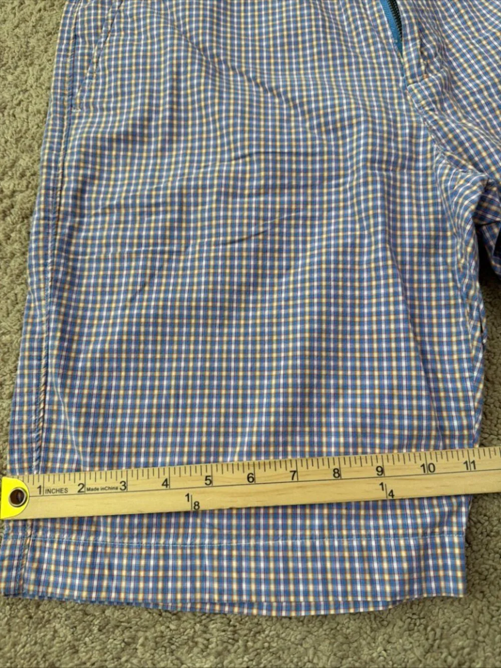 J Crew Rivington Shorts Mens 34 Plaid Preppy 100% Cotton Lightweight Resort Trip